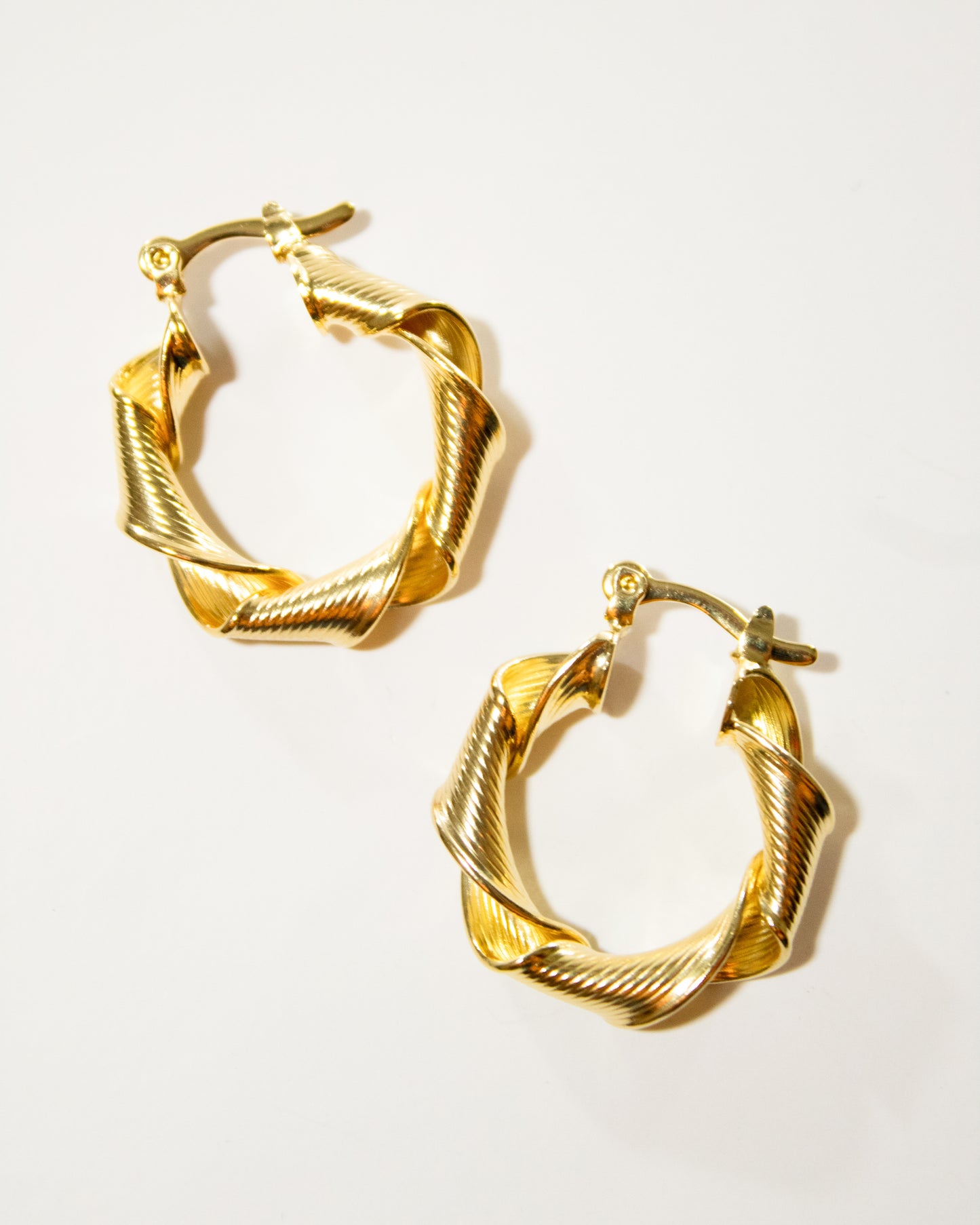 Gia Gold Twisted Hoops